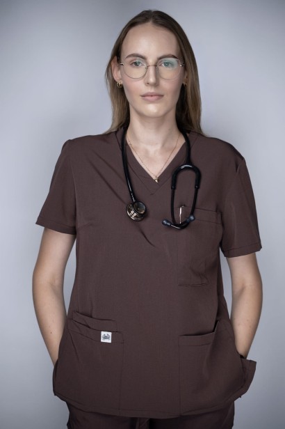 Bluza medyczna damska Chocolate Brown