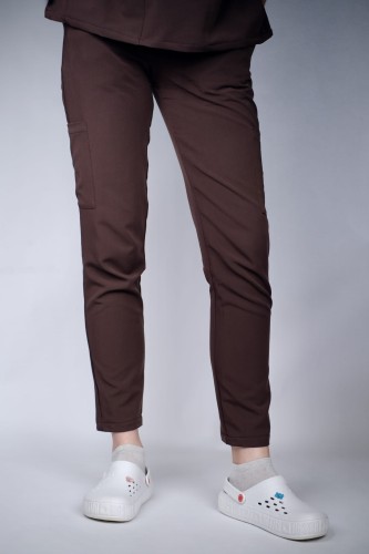 Spodnie medyczne damskie Chocolate Brown