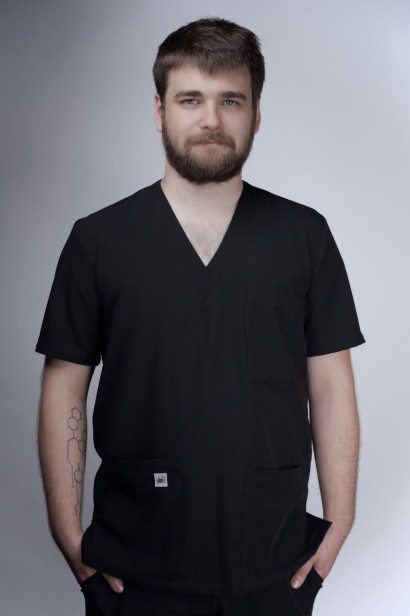 Bluza medyczna męska Coal Black