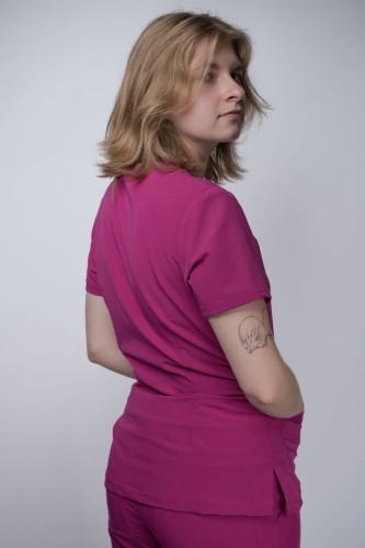 Bluza medyczna damska Hibiscus Pink