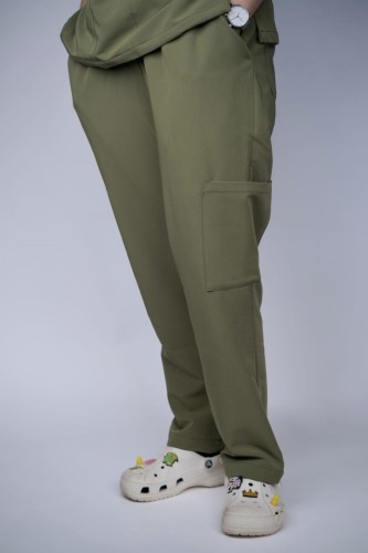 Spodnie medyczne damskie Olive Green